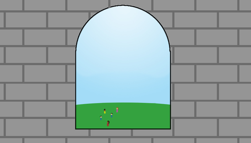 Children playing outside.